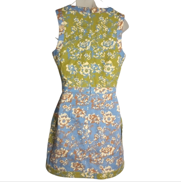 Mason’s Daughter Mia Rose Garden Floral Colorblock Dress Women’s Size Small - Picture 6 of 7